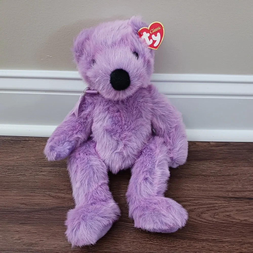 Ty Classic Lilacbeary Purple Teddy Bear Plush 1999 Collectible 05314 NWT